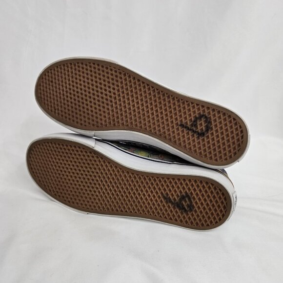 VANS Asian Floral Khaki Suede Leather Lined SK8 MTE Hightop Shoes Women's Size 7 - Picture 7 of 9